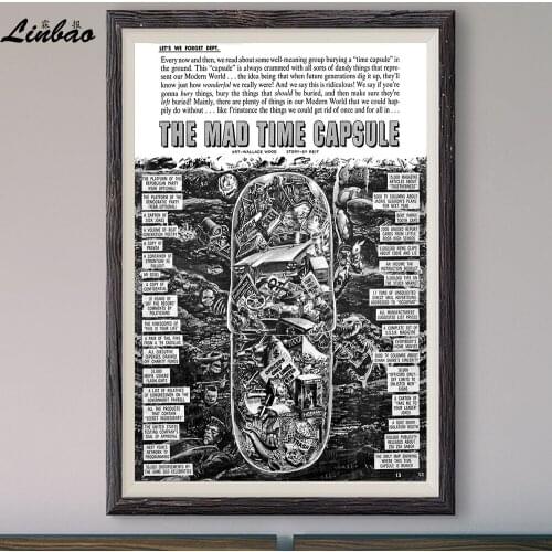 V258 1959 the mad time capsule! Vintage Classic Movie Print Silk Poster Home Deco Wall Art Gift