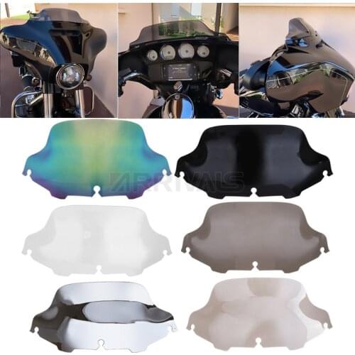 Motorcycle 8" Wave Windshield Windscreen Wind Shield For Harley Touring Electra Street Glide FLHX FLHT 1996-2013