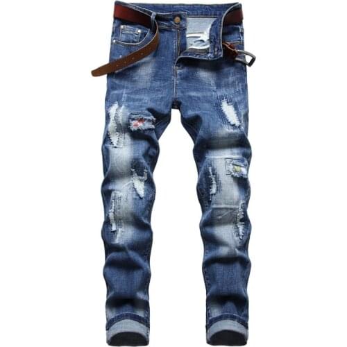 VinhHy Men's Biker Jeans