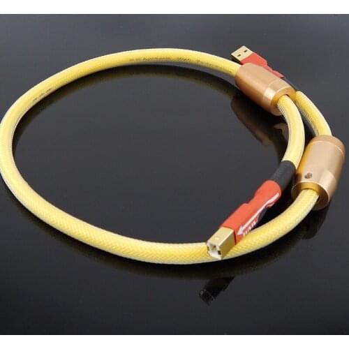 High-qualit USB 2.0 data 3D Print cable for amplifier DAC decoder line 4N OFC Printer USB wire With Magnetic Ring usb A to USB B