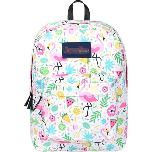 Flamingo Woman Backpack School Bags for Teenager Girls Ladies Backpacks Student Bookbag Big Capacity Travel Packbag Travel Bag
