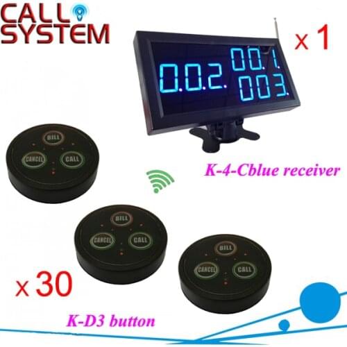 1 set 1 display 30 transmitters Restaurant pager call service for beach/bar remote bell system