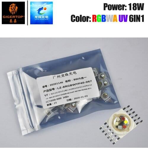 20pcs 18W High Power LED Light-Emitting Diode LEDs Chip SMD White Red Green Blue Yellow Purple For SpotLight Downlight Lamp Bulb