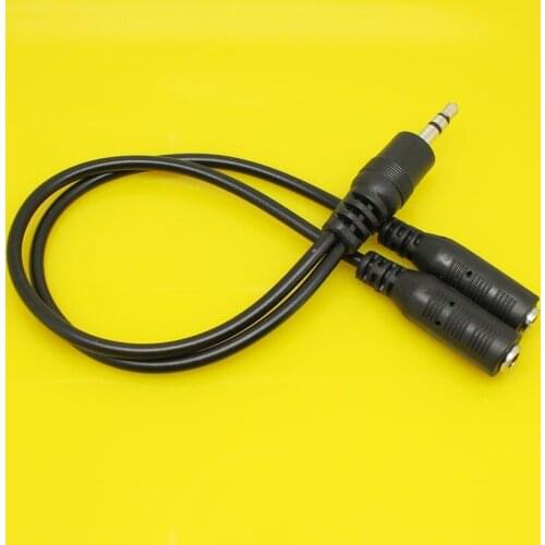3.5mm 1/8 plug Stereo to 2 x 3.5mm JACK Headphone Y Splitter Cable for Mp3 MP4