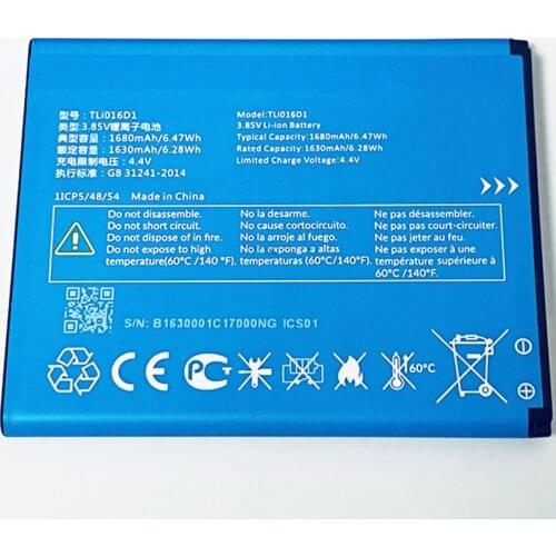 3.85V 1680mAh TLi016D1 For Alcatel U3 2018 3G 4049D 4049X 4049G 4049Y 4049T 4049I 4049A TLi016D7 Battery