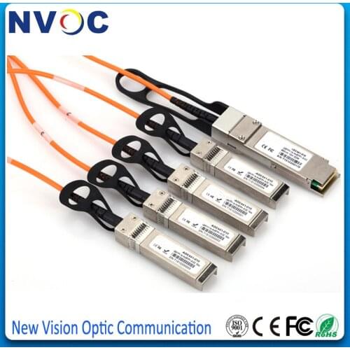 40G QSFP+ to 4*SFP+ 2M(6ft) OM2 Active Optical Cable,40G QSFP+ to 4x10G SFP+ Breakout Active Optical Cable