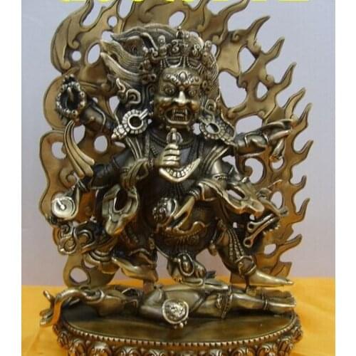 Bi001634 MAHAKALA Tibet Mongolei-Schutzherr Buddha Bronze buddha statue 28 cm