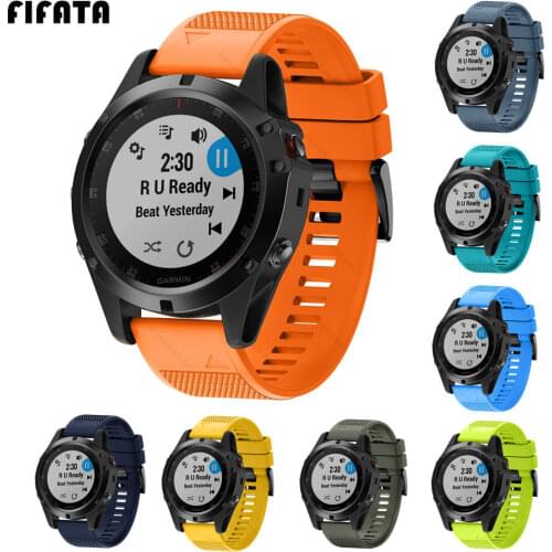 FIFATA Quick Release Band Silicone Bracelet For Garmin Fenix 5S 5X 5 6S 6X 6 3 3HR Forerunner 945 935 Watch Sport Wrist Strap