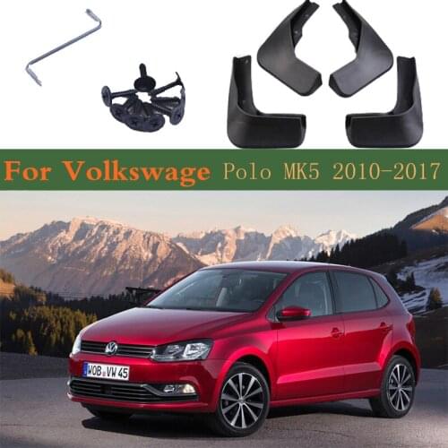 Car Mudflap Fender Mud Flaps Guard Splash Flap Mudguard Accessories For VW Volkswagen Polo 6R 6C 2017~2010 2016 2015 2014