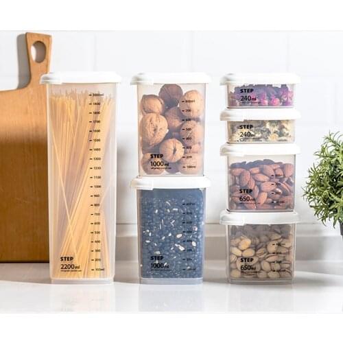 Household Kitchenware Transparent Plastic Storage Bottle Fruit Dried Chrysanthemum Storage Bottle Pasta Noodle Storage Cup