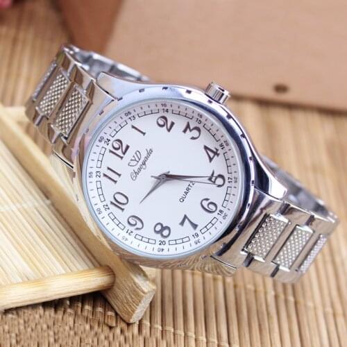 Men women couples stainless steel watches new brand luxury high quality quartz watch gifts for boyfriend girlfriend dress watch