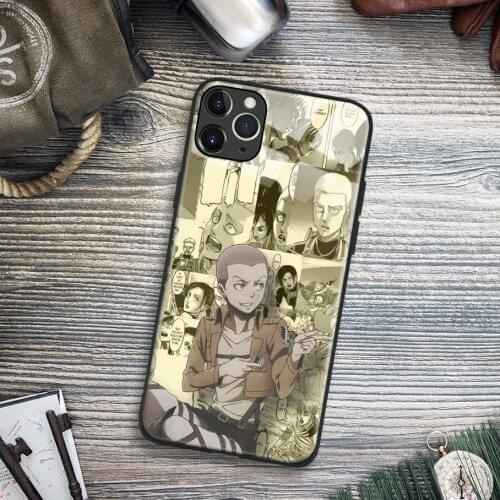 Connie Springer Attack on Titan Anime Soft TPU Glass Phone Case for IPhone SE 6s 7 8 Plus X Xr Xs 11 12 Mini Pro Max Samsung