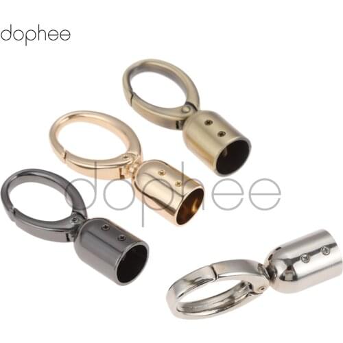 Dophee 5pcs Bag Straps Connector Hanger Metal Buckles for Bag Cap Clasp Handbag Strap Stopper Cord Hooks Screw Bag Hardware