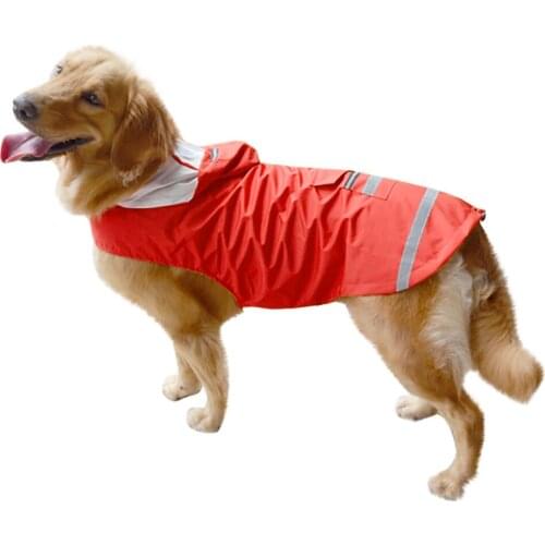 Golden Retriever Raincoat Large Dog Hooded Legs Waterproof and Rainproof Pet Pet Small Rain Lovely Jackets Coat Apparel