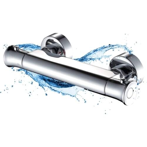 Chrome Thermostatic Shower Mixer, Modern Thermostatic Bar Shower Mixer Valve Bathroom Thermostatic Bar Valve Diverter