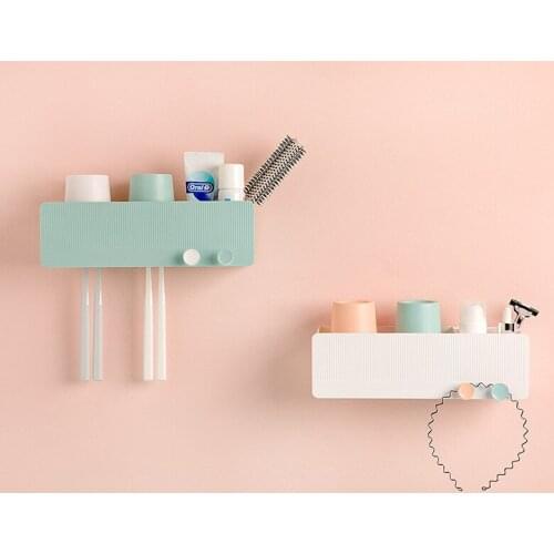 Creative Mouthwash Cup Set Wall-Mounted Toothbrush Rack Set