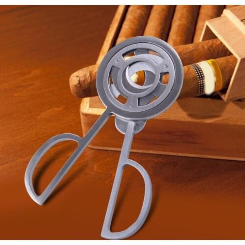 LETAOSK Durable Silver Stainless Steel Triple 3 Blades Knife Cigar Zigarre Cutter Tobacco Cigarette Scissors Clipper Tool