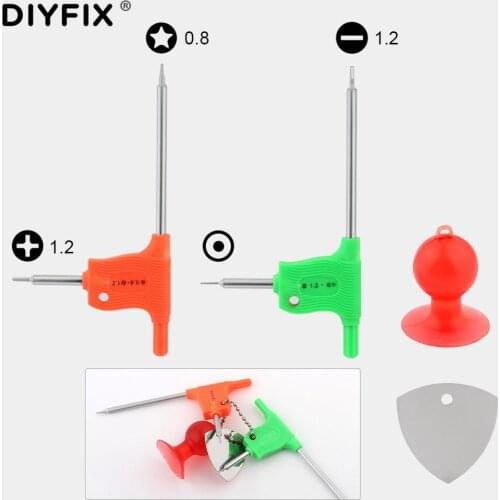 Phone Teardown Opening Tool Kit 0.8 Pentalobe P2 1.2 Phillips 1.2 Flatted Screwdriver Set Suction Cup for iPhone Repair Tools