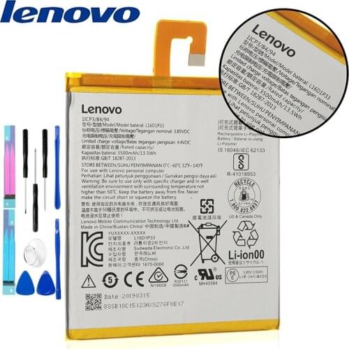 New Original L16D1P33 Battery For Lenovo TAB 7 TB-7504N TB-7504F 7504X 3500mAh + Tools