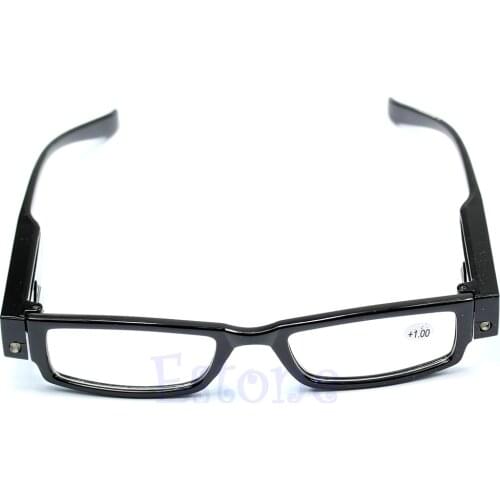 Free shiping Multi Strength LED Reading Glasses Eyeglass Spectacle Diopter Magnifier Light UP