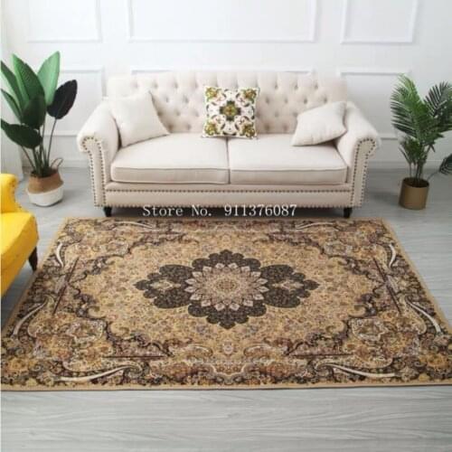 Persian Ethnic Style Thin Flat Floor Mats American Living Room Coffee Table Carpet Bathroom Non-slip Washable Home Decor gifts