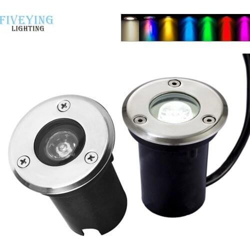 1W 3W LED Underground Light IP67 Waterproof Lamp Outdoor Garden Path Buried Yard Lamp Landscape Spot Lights 110-240V