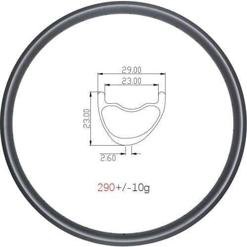 SPDSF 290g 29er MTB XC 29mm wide carbon rim disc tubeless 23mm deep 29inch asymmetric carbon wheel mountain bike UD matte glossy