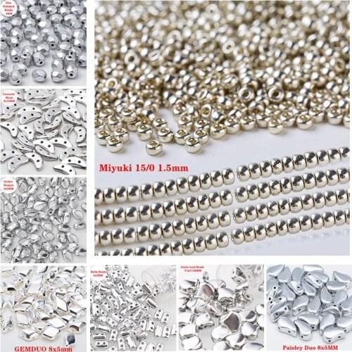 Taidian Japan And Czech Republic Glass Beads Gold And Silver Gorgeous Style Various Shapes DIY Made Earring Bracelet 5/10grams