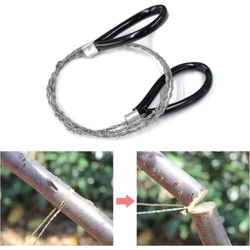 28"/ 72cm String Saw Hand Chainsaw Pracrtical Useful Wire Saw Stainless Outdoor Camping Wood Cutting