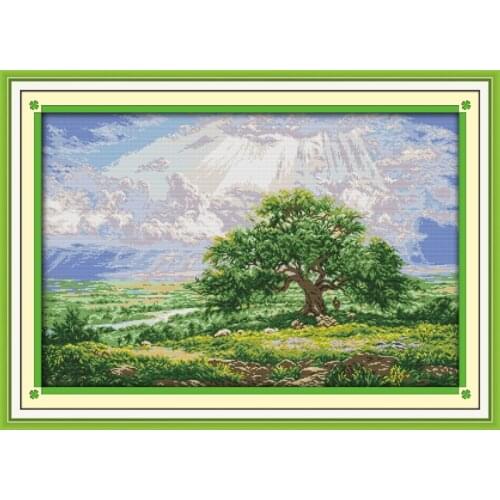 Everlasting Love The Wishing Tree Chinese Cross Stitch Kits Ecological Cotton Stamped 11 14CT DIY New Year Decorations For Home