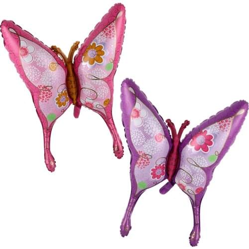 1pcs 95x98cm Butterfly balloons anniversary birthday party decoration big helium globos for kids gift baby shower globos