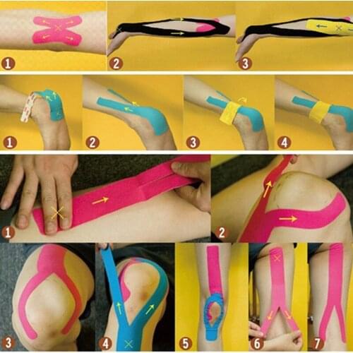 High Quality Football Knee Muscle Multi-color CE 5CM Taping Athletic Muscle Tape CE Sport Taping Strapping