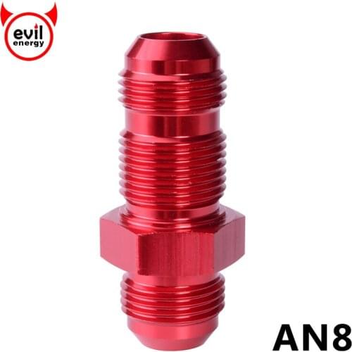 Evil energy AN8 Oil Fuel Fitting Fuel Adapter Flare Straight Bulkhead Anoized Aluminum Oil Adaptors Blue Red Black