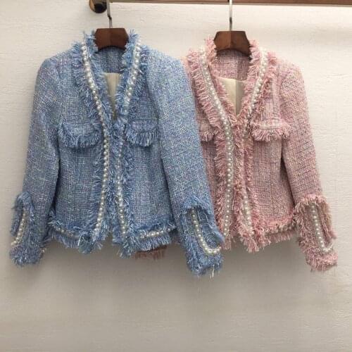 Famous Fragrance New Little Personality tastes fringed tweed cardigan Short Jacket Women slim