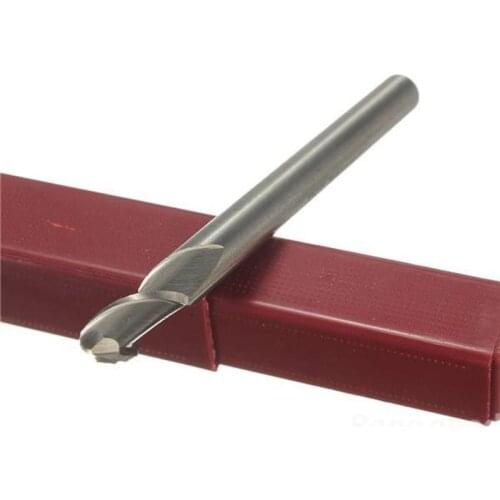 1PCS HSS & Aluminium 6mm x 6mm 2 Flute Ball Nose End Milling Lathe Cutter CNC Bit Tool 80mm Long Top Quality Drill Bits