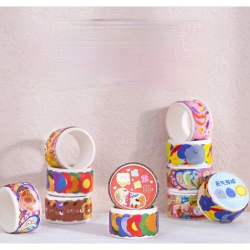 100 PCS Kawaii Bear Sakura Rabbit Masking Washi Tape Cute Flower Decorative Adhesive Tape Decora Diy Scrapbooking Sticker Label