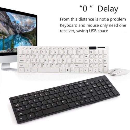 2.4G Wireless Keyboard Mouse Set Wireless Optical Mouse 1600dpi Keyboard Movie Set for Laptop PC EM88