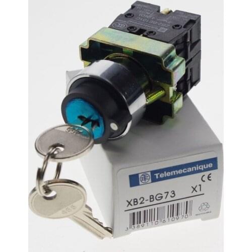 4Pcs/Lot XB2-BG73 3 Position 2 NO Normally Open 2N/O Spring Reset Momentary Key Operated Selector Switch
