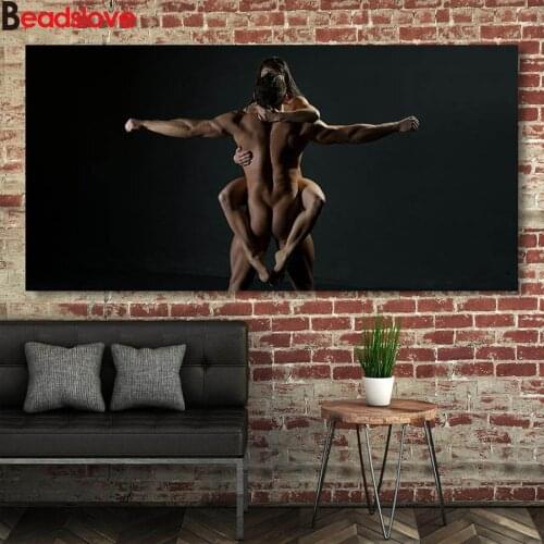 5D DIY Diamond Painting Sexy couple Full Square Round Drill Rhinestone Patterns bead Embroidery for Creative Bar Washroom Decor