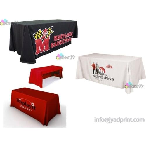6' Economy Table Throw, Open Back Table Cover, Printed Full Color Dye Sublimation Table