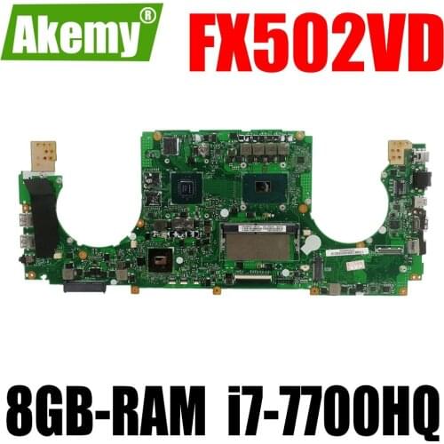90NB0F00-R01400 Motherboard For Asus FX502VE FX502VD FX502V Laptop Motherboard Mainboard 8GB-RAM i7-7700HQ GTX1050 (V4G)
