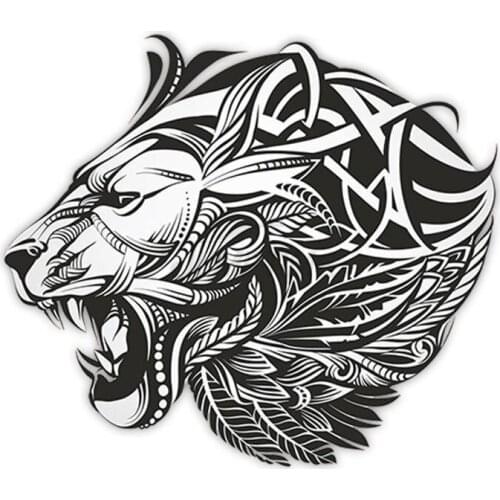 Car Stickers Decor Motorcycle Decals Big Lion Decorative Accessories Creative Sunscreen Waterproof PVC,13cm*13cm