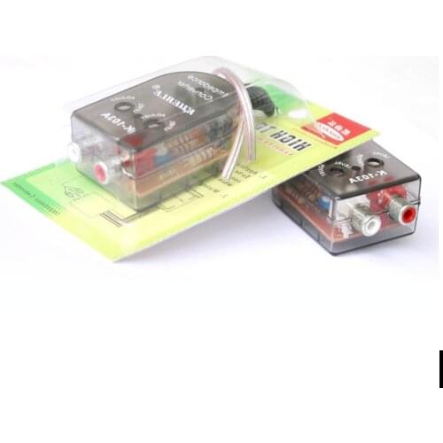 Auto Car Stereo Level Converter High to Low Impedance Audio Converter High VF to Low VF Car Speaker Output to RCA Output Adapter