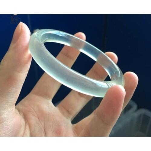 Brazil ice fluttering jade pith agate bracelet strong fluorescent wood that retro round female bracelet Green bottom fine Water