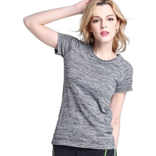 Quick Dry Professional Women Sports T Shirt For Yoga Fitness Running Jogging Gym Breathable Exercises Short Running Tops