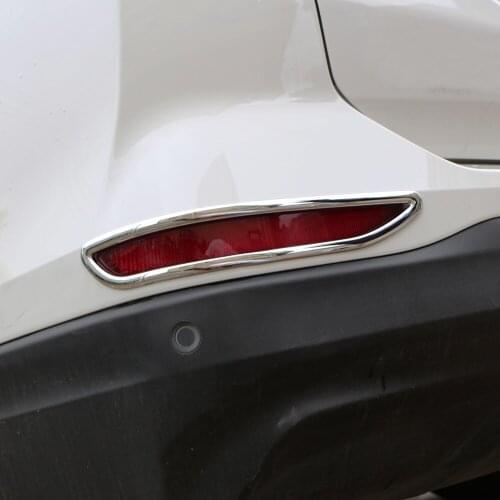 Carmilla For Chevrolet Equinox 2017 2018 ABS Rear Tail Trunk Fog Light Lamp Protector Molding Garnish Cover Trim 2 Pcs / Set