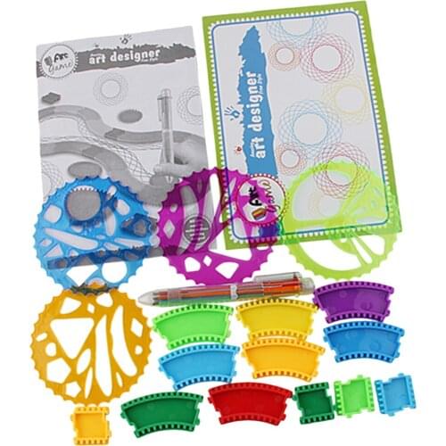DIY Spirograph Geometric Ruler Stencil Spiral Learning Drawing Spiral Art