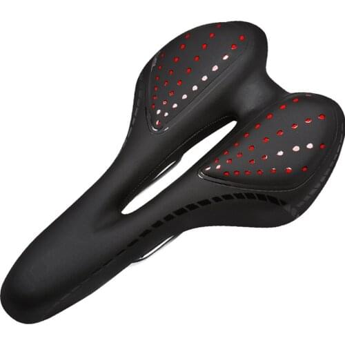 Bicycle Saddle Bicycle Seat Breathable PU Leather Hollow Cushion Comfortable Road MTB Bike Saddle Shockproof Mountain Saddle