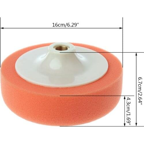 6 Inch 15cm Auto Car Polishing Buffing Polishing Pad Sponge Wheel Waxing Orange