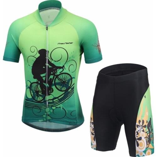 Summer Children Cycling Jersey Set Bike Riding Clothing Bicycle Short Sleeve Shirt with Shorts for Kids M-3XL